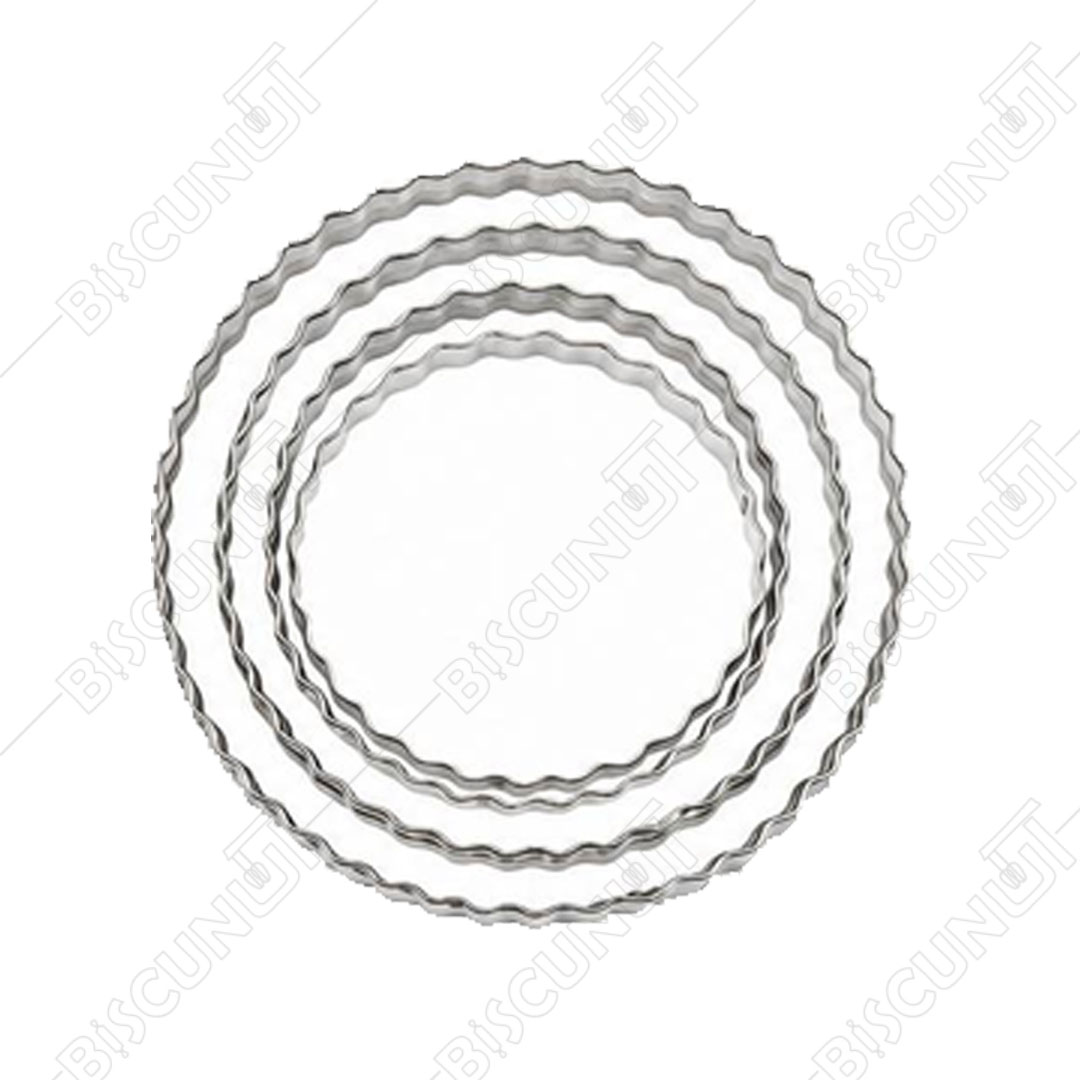 کاتر استیل کنگره دار طرح دایره (4 عددی)