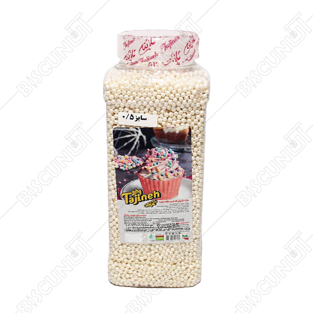 مروارید خوراکی سفید (سایز کوچک)