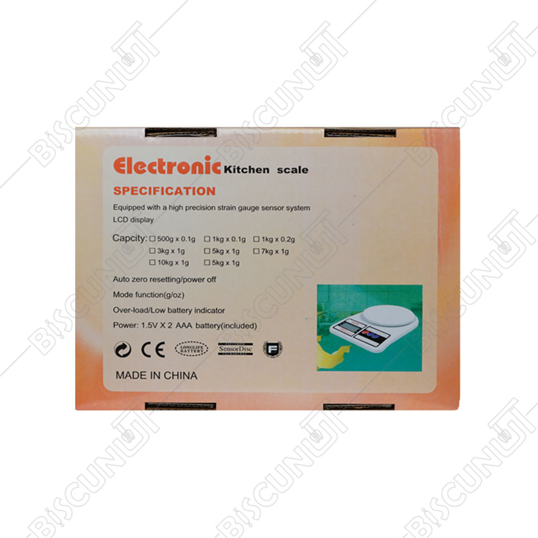 ترازو آشپزخانه دیجیتال مدل SF-400 | با نمایشگر LCD